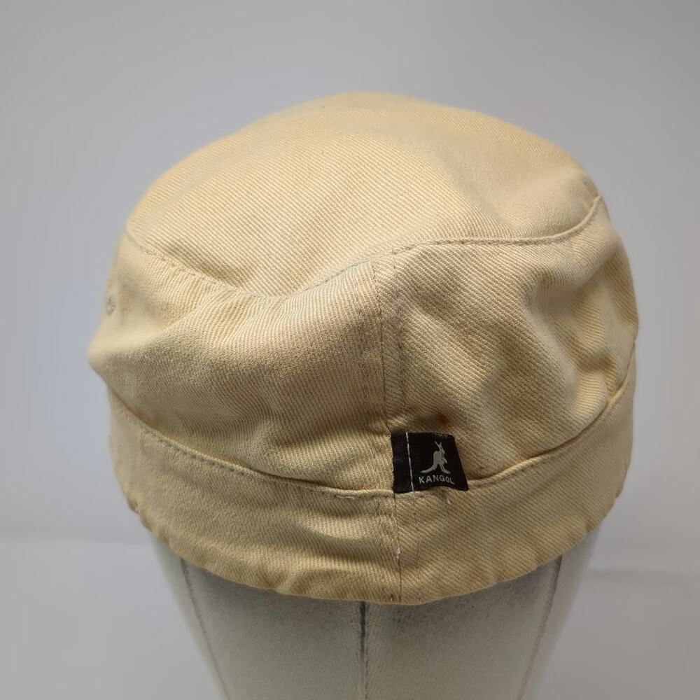Kangol Baseball Cap Beige Hat M Flexfit Cotton Twill Army Cadet Style Logo - Picture 6 of 9